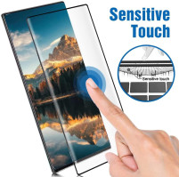 Скрийн протектор от закалено стъкло 5D FULL SCREEN  Full Glue напълно залепващ за Samsung Galaxy S22 Ultra 5G S908B черен кант